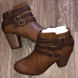 Brown Material Girl Ankle Boots